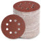 GEOGIEEW 90PCS 125mm Sanding Discs Pads, 5 Inch 8 Hole Hook and Loop 40 Grit Sandpaper for Wood for Random Orbital Sander