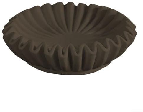 Dekorative Schale, Marmor-Rüschenschale, Obst-dekorative Schalen für Heimdekoration, Einweihungsgeschenk, Hochzeitsgeschenke (schwarz, M)