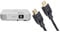 Epson EB-W06 3LCD, HD ready, 3700 Lumens, 320 Inch Display, Built-in Speaker, WXGA Projector - White & Amazon Basics 4K HDMI Cable 7.6m - 18Gbps High Speed with Ethernet, 4K@60Hz, 2160p, Black