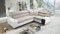 All4All Ecksofa mit Schlaffunktion Margo II 283x207 cm - Schlafsofa mit Bettkasten - Sofa in L-Form - für 4 Personen - Seite rechts - Gewebe mit Kunstleder - Beige/Weiß - Modern 26