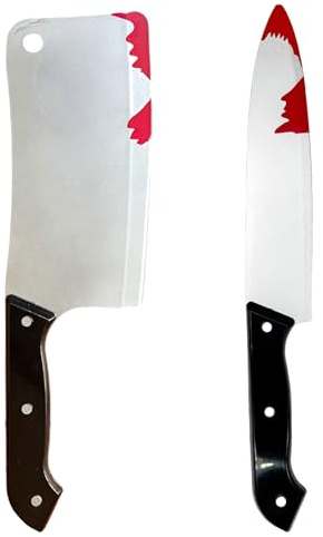 GWAWG Halloween Knives Set of 2 Fake Screaming Knives Party Decoration Props (30cm)
