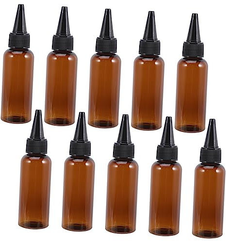 CANIGHT 10pièces Bouteilles Applicatrices De Capillaire Lot De Flacons Plastique Refillable Avec Embout Précis Pour Huile Et Produits De Soins Des Cheveux