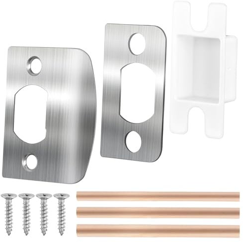 Door Lock Strike Plate with Spacer Shim,Door Latch Restorer,Universal Residential Security Striker,Repair Kits to Fix Door Won’t Latch in