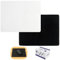 2 PCS Apis de Souris Ergonomique Confort Tapis de Souris, 100 Morceaux de Coton Alcoolisé, 10 x 8,2 Pouces, Tapis de Souris Gaming, Mouse Pad, Noir, Blanc, Antidérapant, Imperméable, Confortable