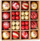 44pcs Red & Gold Shatterproof Christmas Ball Ornaments - Hanging Baubles for Festive Holiday Decor