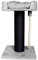 Arbres à Chat RHRQuality pour Grands Chats - Chartreux - 80 cm de Haut - avec Poteau en sisal Extra épais de 20 cm - Luxueux bac à litière de ⌀60 cm - Blackline Gris Clair