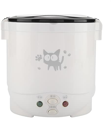 Olla Arrocera Multifuncional Portátil de 24 V, 140 W, 1 L, Adecuada para Automóviles, Fácil de Transportar, Doble Hebilla de Seguridad, Superficie Impermeable y Revestimiento