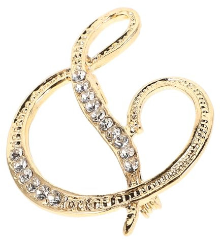 WRITWAA Strassstein Brosche Buchstabe Anstecknadel Rucksack Dekorative Legierung Damen Herren Accessoire Kleidung Hochzeit Party Geschäftstreffen Charme Stilvolles Reiz