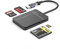 SD Card Reader 4 in 1, USB C USB 3.0 Micro SD Card Reader Memory Card Reader Adapter Simultaneously Read SD MS CF TF MicroSD SDHC SDXC for iPhone 16 15 Pro Max Samsung Android MacBook iPad Computer PC