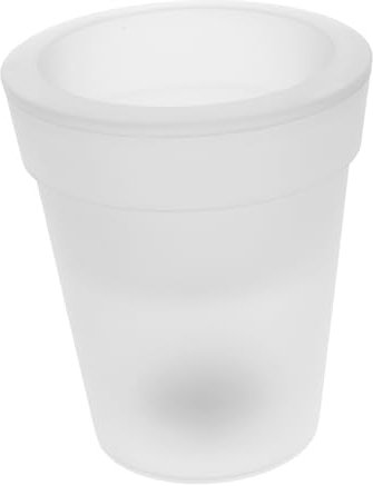 SOIMISS Solar LED Illuminated Outdoor Flowerpot Waterproof Glowing Planter for Garden Patio Balcony White Light Decorative Solar-powered Plant Pot Lamp