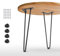 Homtone 4 Pieds en Épingle à Cheveux Hairpin Legs, Pieds de Meuble en Épingle Noirs avec Patins et Vis, pour Table Basse, Table de Nuit, Tabouret (35 cm)