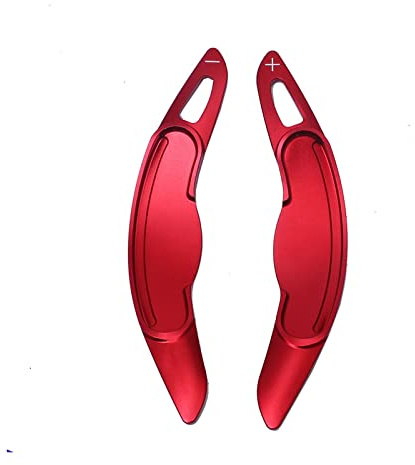 Schaltwippen Für MINI Für Cooper Für S Für JCW F54 F55 F56 F57 F60 Countryman Clubman Aluminium Lenkrad Schaltpaddel Erweiterung Abdeckung Zubehör(Red)