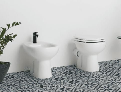 OPERA SANITARI Coppia Vaso e Bidet con scarico a terra o parete Young