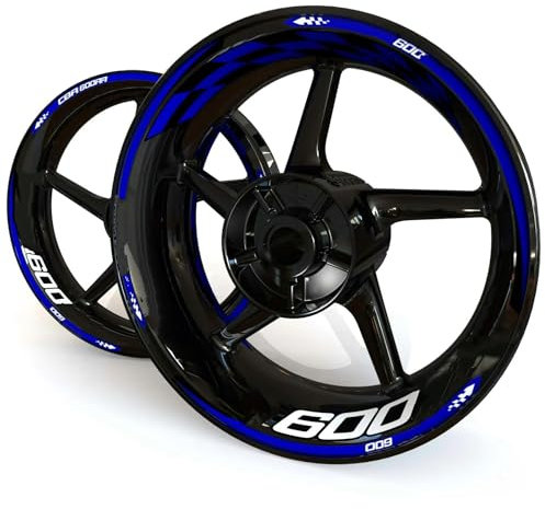 DTSGCX Kit Adesivi Adesivi per Ruote Riflettenti per Moto Adesivi per Cerchi Nastro A Strisce Impermeabile Accessori per CBR600RR(Style 7)