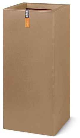 Capi Europe - Topf rechteckig Smooth NL - 36x79 - Beige - Blumentopf für den Innen- und Außeneinsatz - Übertopf - Pflanztopf - Pflanzgefäß - Kunststoff - KBE952
