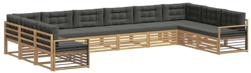 vidaXL Sofagarnituren Massivholz Akazie, Bequeme Gartensofa, modernes Eckmöbel, Robustes Loungemöbel, schickes Set für die Terrasse