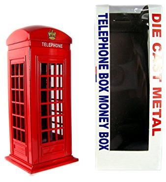 Money Boxes Meduim London Red Telephone Box (6cm) Money Box Made of Die Cast Metal, London Collectable Souvenir