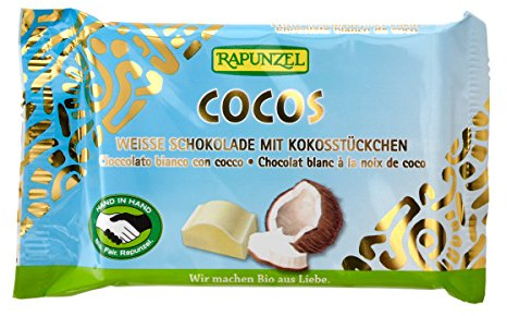 Rapunzel Weiße Schokolade mit Kokosstückchen HIH, 100 g