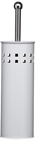Premier Housewares Square Design Toilet Brush and Holder, 38 x 10 x 10 cm - White