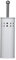 Premier Housewares Toilet Brush, Plastic Stainless Steel, White, M