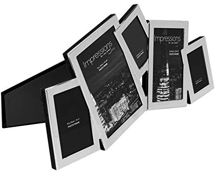 Impressions Modern Nickel Plated Multi 5 Photo Aperture Picture Frame