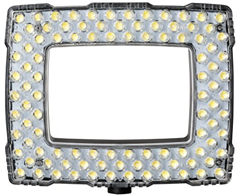 Dörr 371057 AVL-102 LED Videoleuchte (790 Lux, 1 m) inkl. Kugelkopf/4 Filter/Befestigung für Systemblitz