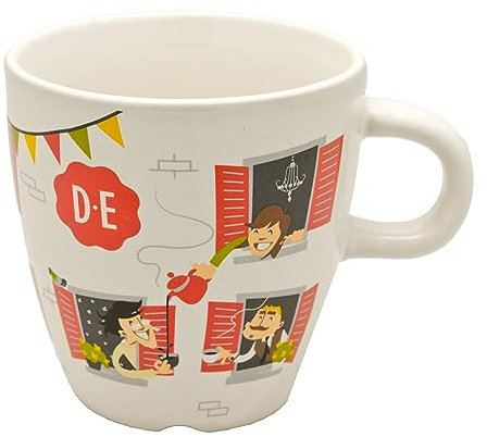 Douwe Egberts Kaffeebecher Neighbours Kaffee Becher Kaffeetasse Porzellan 280 ml