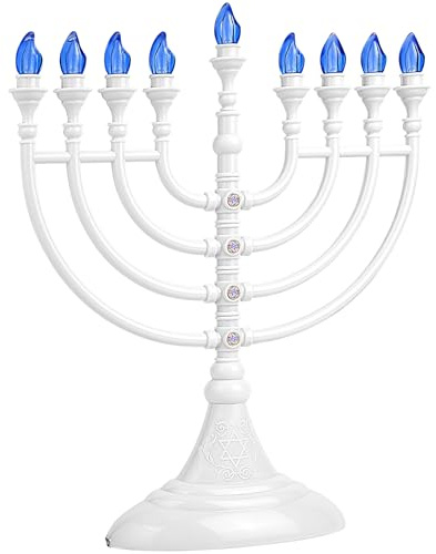 Aviv Judaica LED Battery Operated Menorah