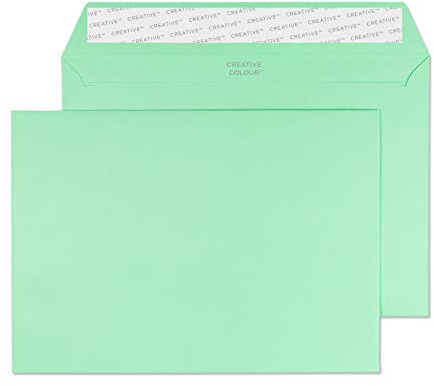 Blake Creative Colour - Coloured Mint C5 Envelopes (162 x 229 mm) - Pack of 500 - FSC Certified - 120GSM - Peel and Seal Green Envelope - Invitation Envelopes/Card Making Supplies (317)