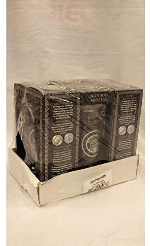 Jozo Pepermolen Zwarte Peper heel Navulbare 6 x 50 g (molinillo de pimienta con pimienta negra, rellenable)
