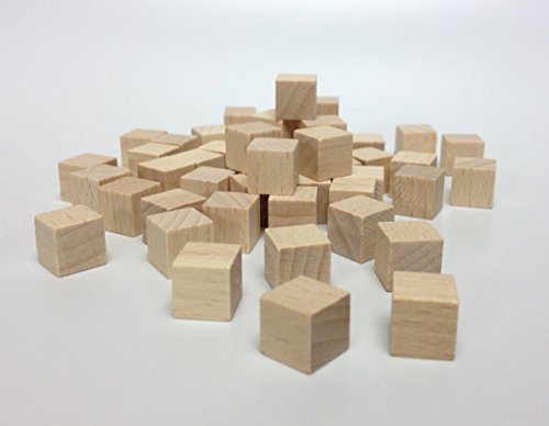 Lot de 500 cubes en bois 10 x 10 x 10 mm