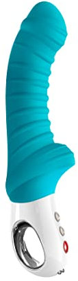 FUN FACTORY G-Punkt Vibrator TIGER (Petrol) - Großer, strukturierter Dildo mit starker Vibration – 100% medizinisches Silikon, hochwertig & hautfreundlich, Made in Germany