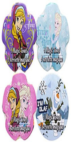 Disney Frozen Expanding Magic Towels - 4 Assorted Designs in Each Package