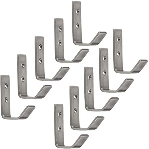 SOTECH 10 Stück Kleiderhaken ALBA echt Edelstahl 52 x 20 mm Garderobenhaken Haken