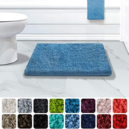 casa pura - Tapis de Bain Antidérapant - Tapis de Douche - Tapis pour Salle de Bain, WC, Toilette, Sortie de Douche - Epais, Absorbant et Moelleux - Tapis en Microfibre Lavable - Marron, 70x120 cm