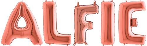 Toyland 40 ”-Rosengold-Ballons mit Buchstaben - Alfie - Top 10 Baby Boy Names 2018