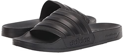 adidas Men's Adilette Shower Slide Sandal, Core Black/Core Black/Core Black, 7