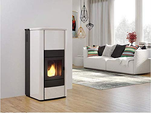Superior TEA TH-18 Stufa a pellet ventilazione forzata thermo 23,8 kw rivestimento in acciaio verniciato (BORDEAUX)