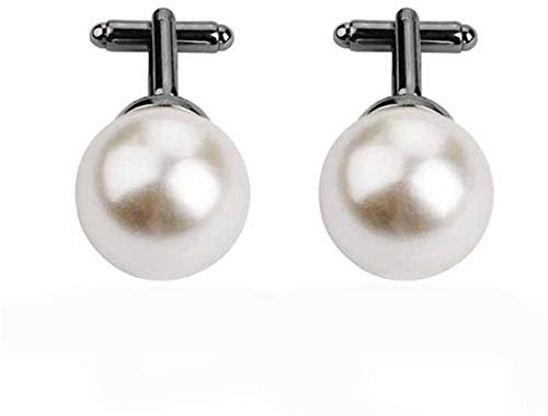Sperrins Perle Manschettenknöpfe Manschettenknöpfe Unisex Faux Pearl Manschettenknöpfe Geburtstagsgeschenk Hochzeit Damen Herren Geschenk