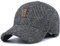 Berretto da baseball invernale da uomo in caldo tweed di lana con visiera e paraorecchie pieghevoli, A-grigio, L