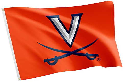 Flagge 2 der Universität von Virginia, 100 % Polyester, für drinnen und draußen, 91 x 152 cm