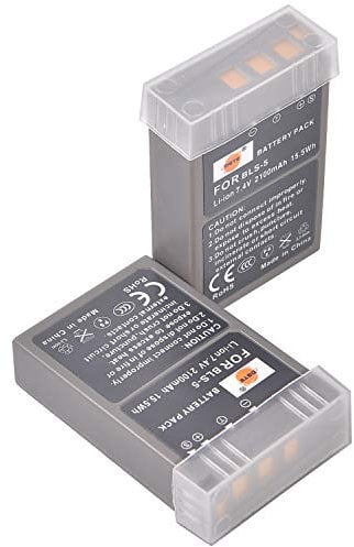 DSTE BLS-5 Rechargeable Li-ion Battery (2-pack) Compatible with Olympus E-400 E-410 E-420 E-450 E-600 E-620 E-P1 E-P2 E-P3