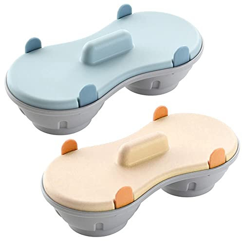 APKEY Mikrowellen-Eier-Pochierer, Doppelbecher, Antihaft-Eierpochierer, Lebensmittelqualität, Eierkocher für Frühstück, Ei, Dämpfen, Kochen, Küchenhelfer