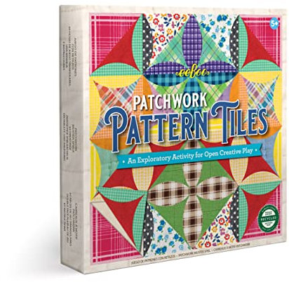 eeBoo: Patchwork-Muster-Fliesen, fördert offenes und kreatives Spielen, eine Erkundungsaktivität, ermöglicht Kindern kreatives Denken, ab 5 Jahren