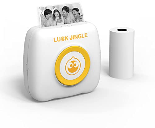 Etlephe Mini Drucker Multifunktionsgerät Mobiler Fotodrucker für Smartphone Bluetooth Drucker Klein Handy Sticker Drucker Thermodrucker USB Taschen Label Drucker Schwarz Weiss ohne Patrone