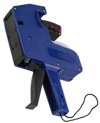Ejoyous MX 5500 Preisetiketten Drucker Preis etikettiergerät, 8-stellige Preisetikettenpistole Einzelhandelswerkzeug inklusive Etiketten und Tintennachfüller(Blau)