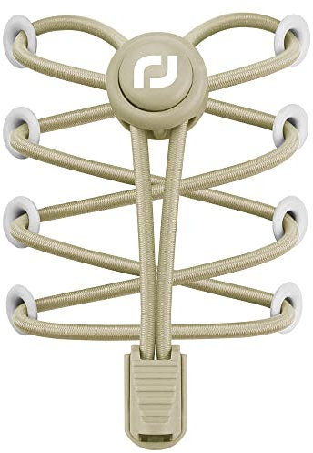 RJ-Sport Tieless Elastic Shoe Laces - Heavy Duty No Tie Shoelaces for Kids and Adult with Strong Lock and Speed Shoestrings, Number 025 - Khaki, One Size