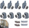 Achengqi 8 Stück Schiebetürrolle Duschtürrolle Rolle für Glastüren Duschtür Riemenscheibe,Ersatzteile für Badezimmertürrollen Rolle für Glastüren Badezimmertüren(Single Wheel)