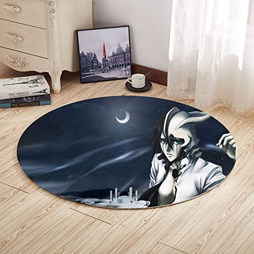 Anime Teppich Teppich Hitsugaya Toshiro Anime Rund Teppich Teppich 3D Teppich Rutschfest Teppich für Zuhause Schlafzimmer Wohnzimmer