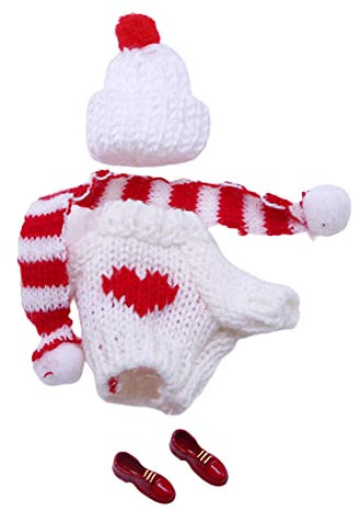 LICHENGTAI Weihnachten Elf Puppe Zubehör Set Weihnachten Puppenbekleidung Weihnachten Miniaturen Spielzeug Mini Kleidung Ornamentschristmas Kunst Liefert für 1/12 Puppenhaus